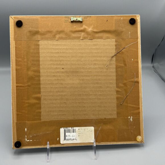 2000 Distressed Square Framed Lila Rose Bumblebee Print Cottagecore Gardens 10.5 - Picture 6 of 6